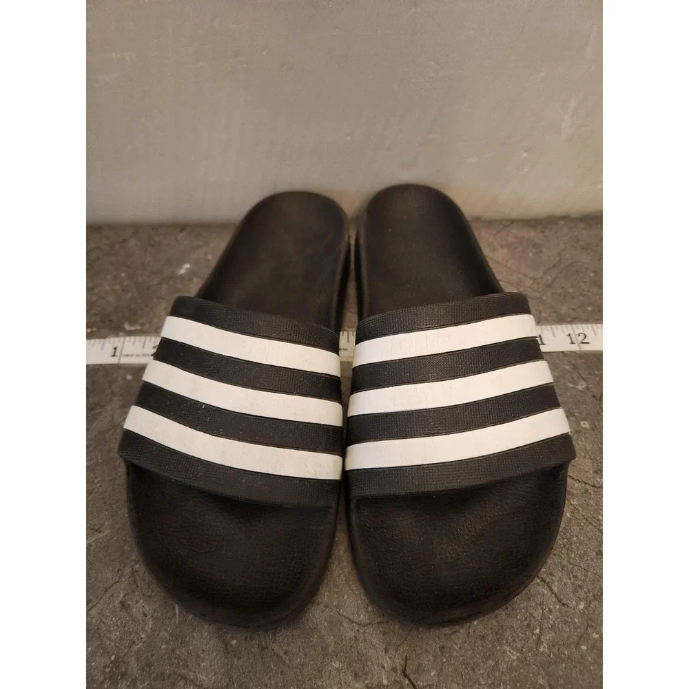 adidas Adilette Aqua Unisex Slides US 8 US W‎ 9 Classic Core Black Cloud White